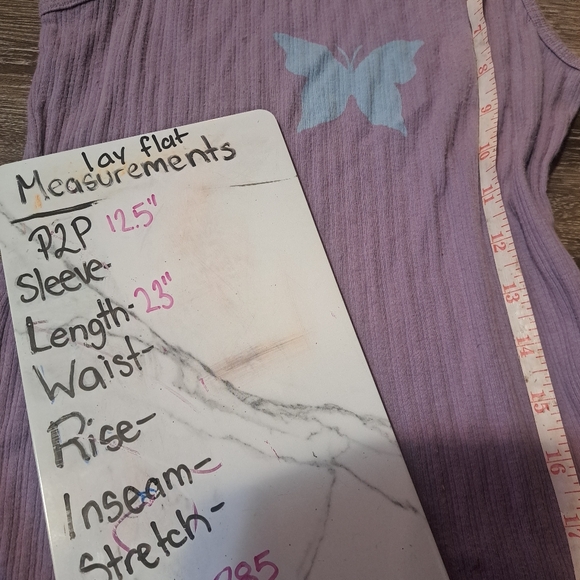 Sentiments Purple Butterfly Muscle Top - Picture 5 of 5